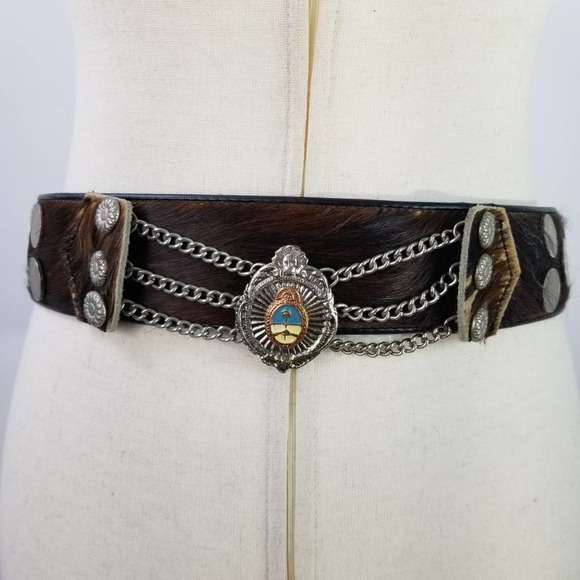 Accessories Argentine Brown Leather Hair Jose De San Martin Coin